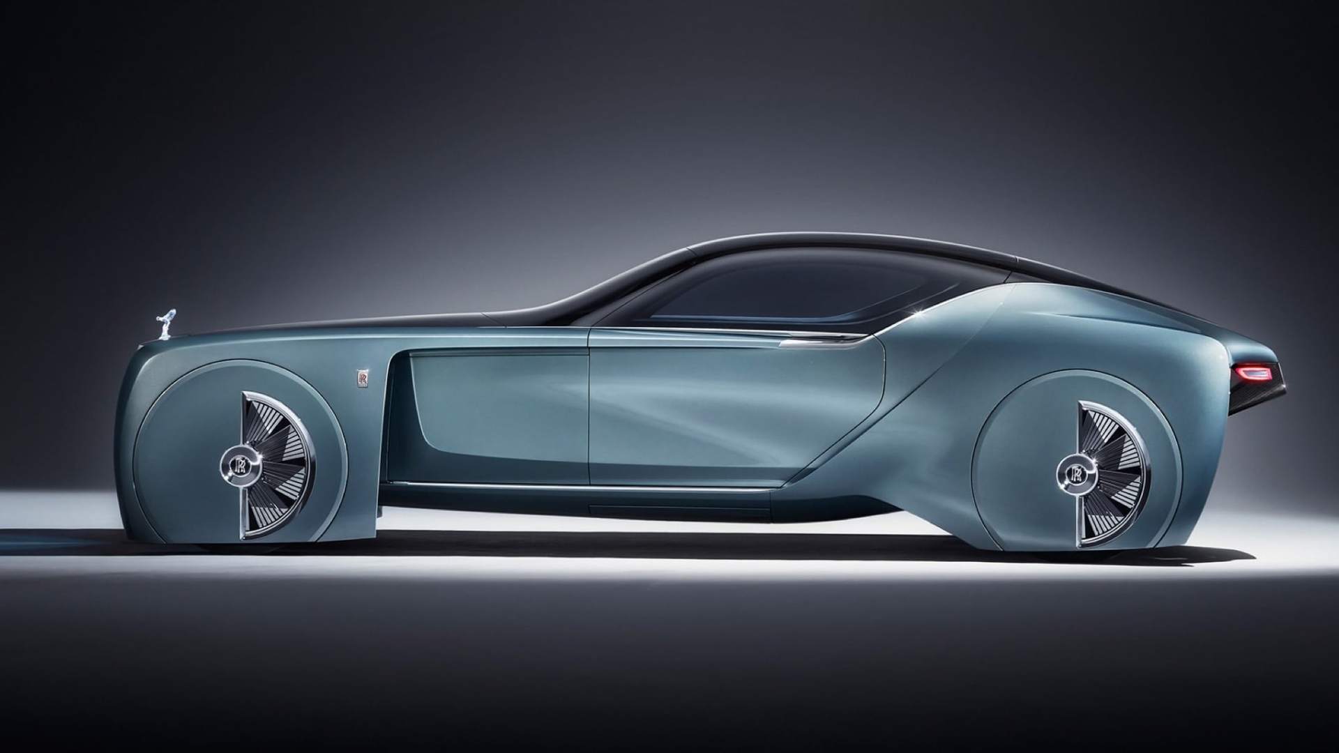 Side-on shot of the 103EX - a prototype electric vehicle by Rolls-Royce Motor Cars.