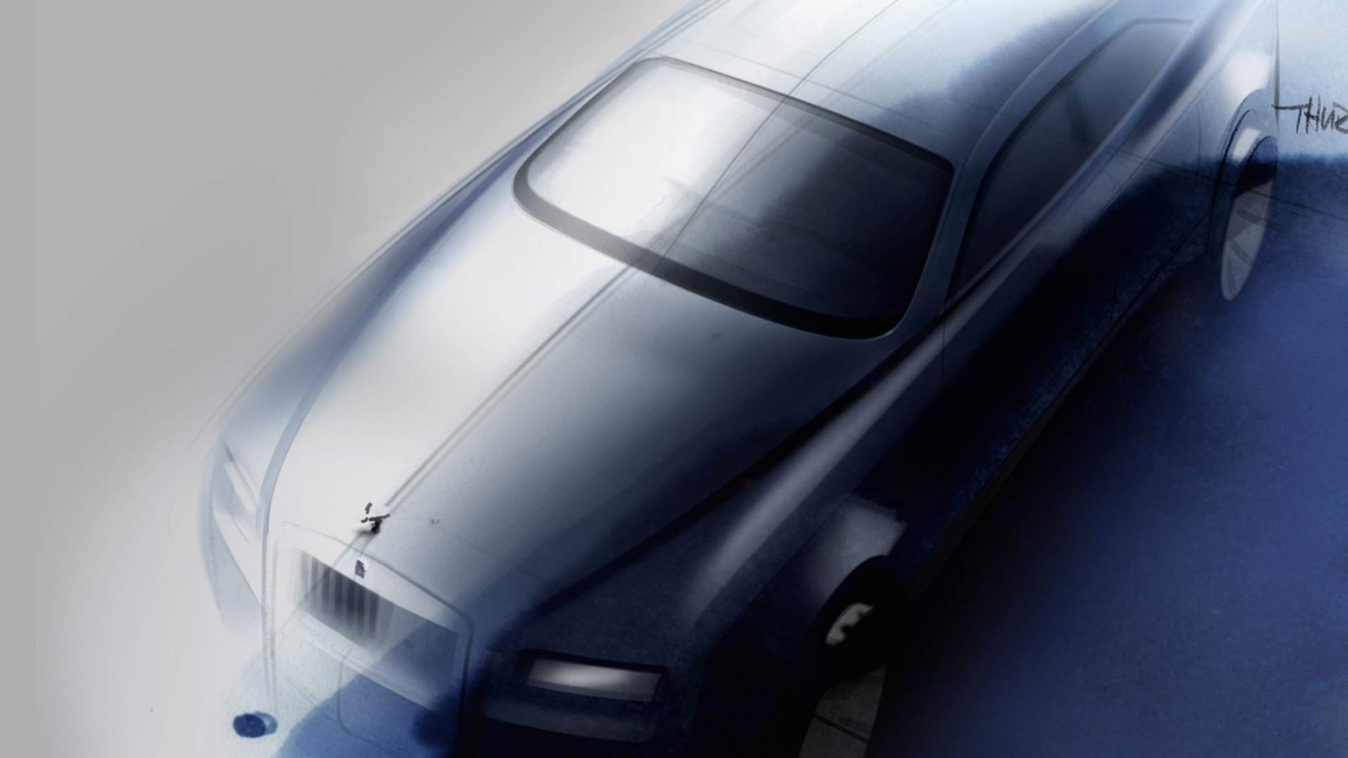 A hand drawn Rolls-Royce sketch