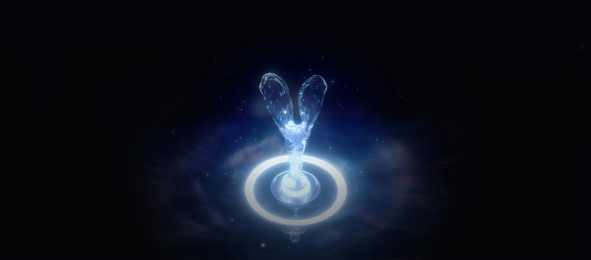 The iconic Rolls-Royce Spirit of ecstasy formed from magical glowing glass