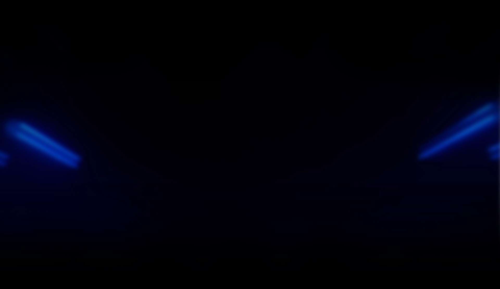 Blue strobe lights in a dark background