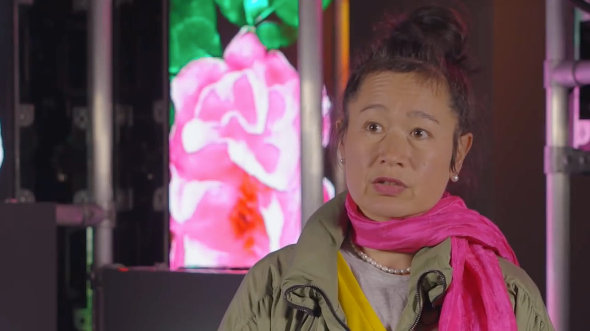 Still image from video interview of German artist Hito Steyerl 