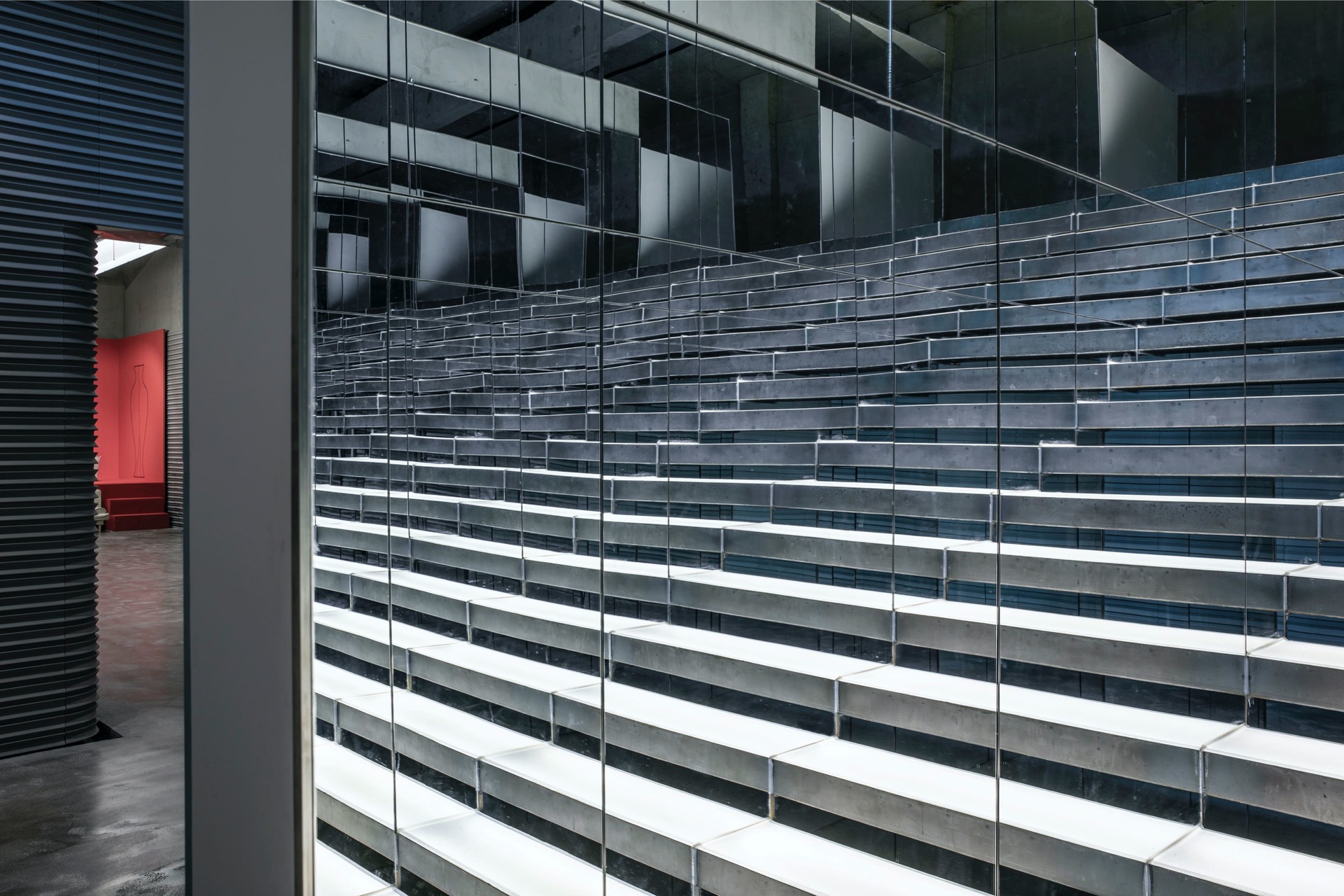 Museum X mirrors and stairs