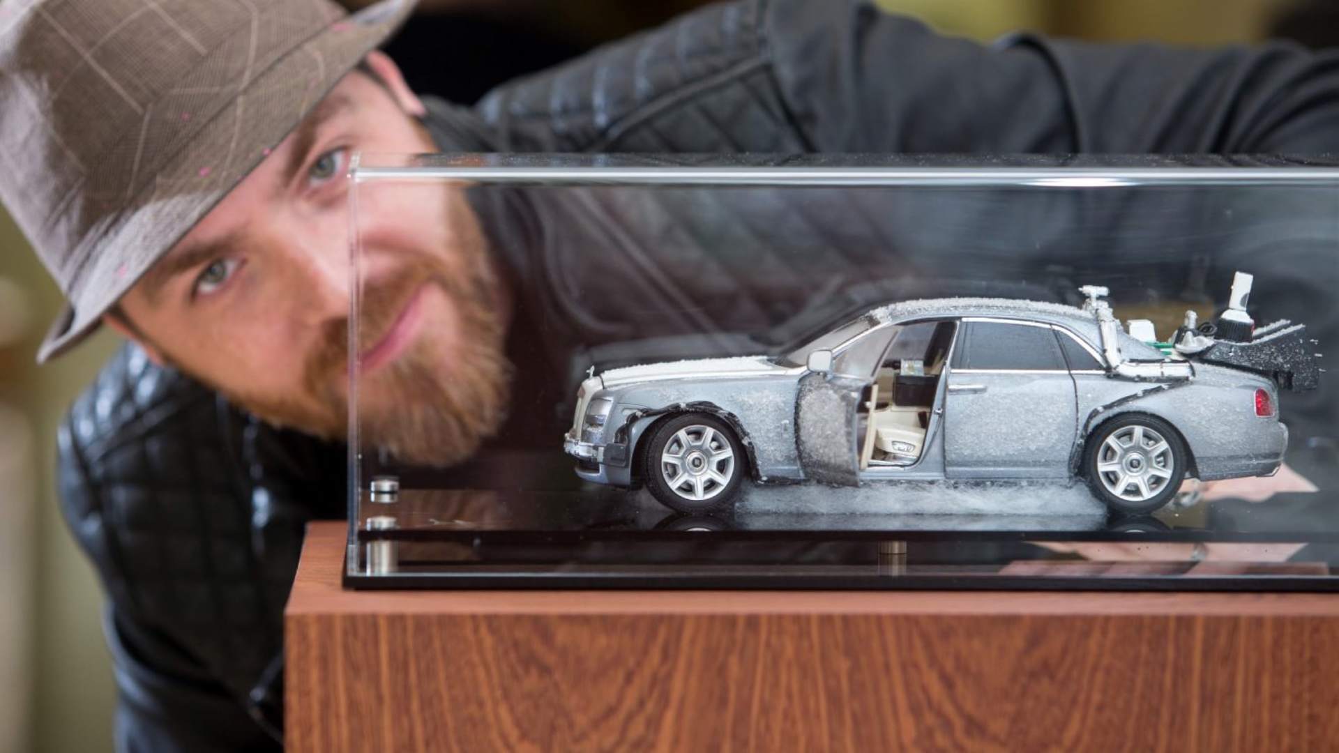 Stuart Semple observes a miniature Rolls-Royce Motor Car - the model is a Ghost.