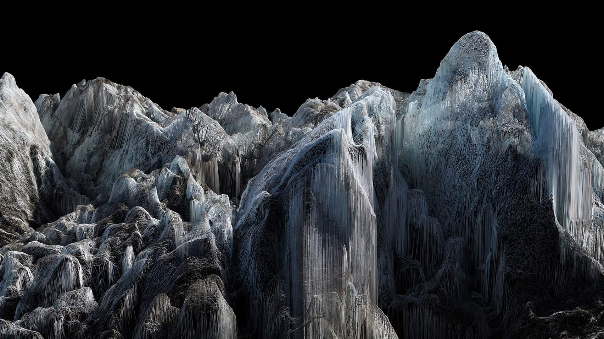 An art piece from Dan Holdsworth commissioned by Rolls-Royce to explore and investigate both real and virtual representations of a frozen landscape. 