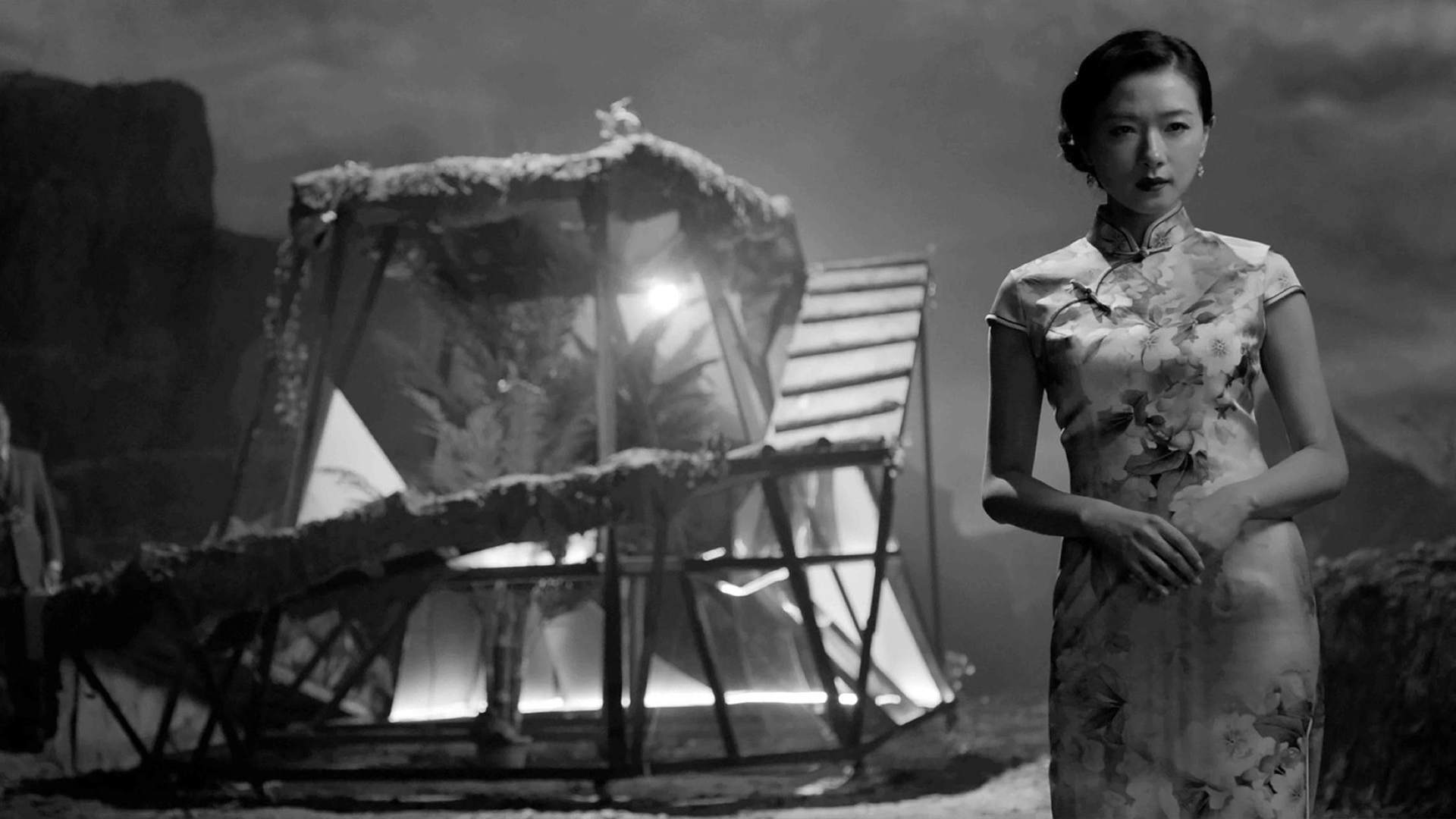 A snapshot from Yang Fudong's short film based on Chinese mythology, and the virtues of perseverance and will power.