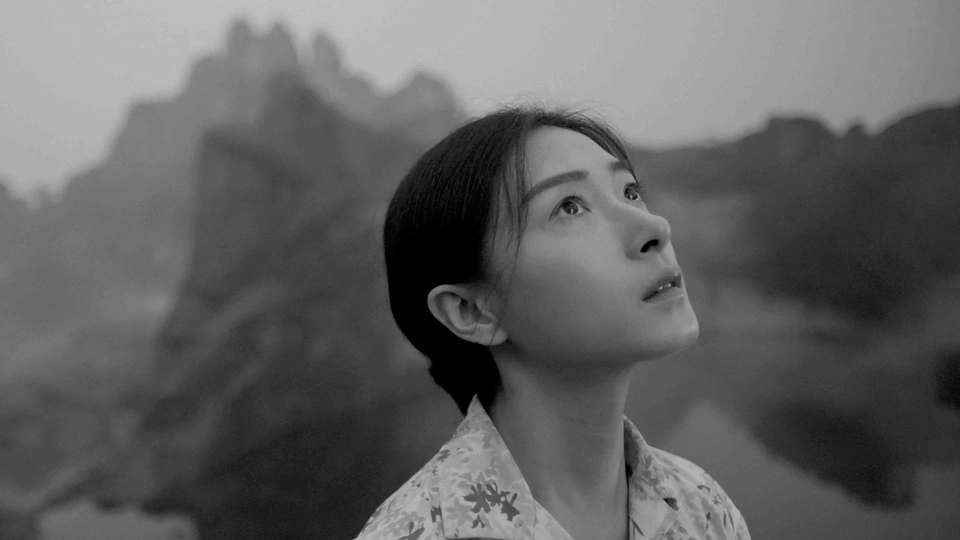 A snapshot from Yang Fudong's short film based on Chinese mythology, and the virtues of perseverance and will power.