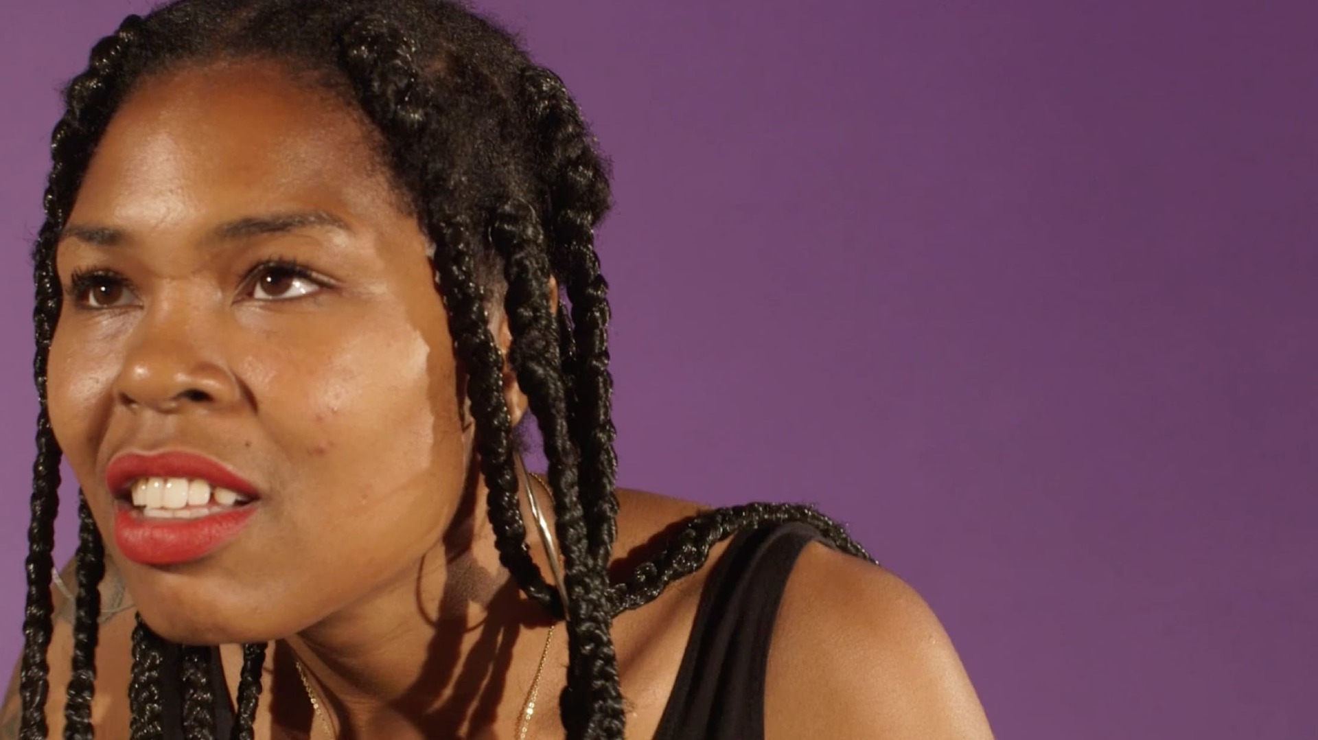 A still from 'Notes on Gesture' showing Martine Syms