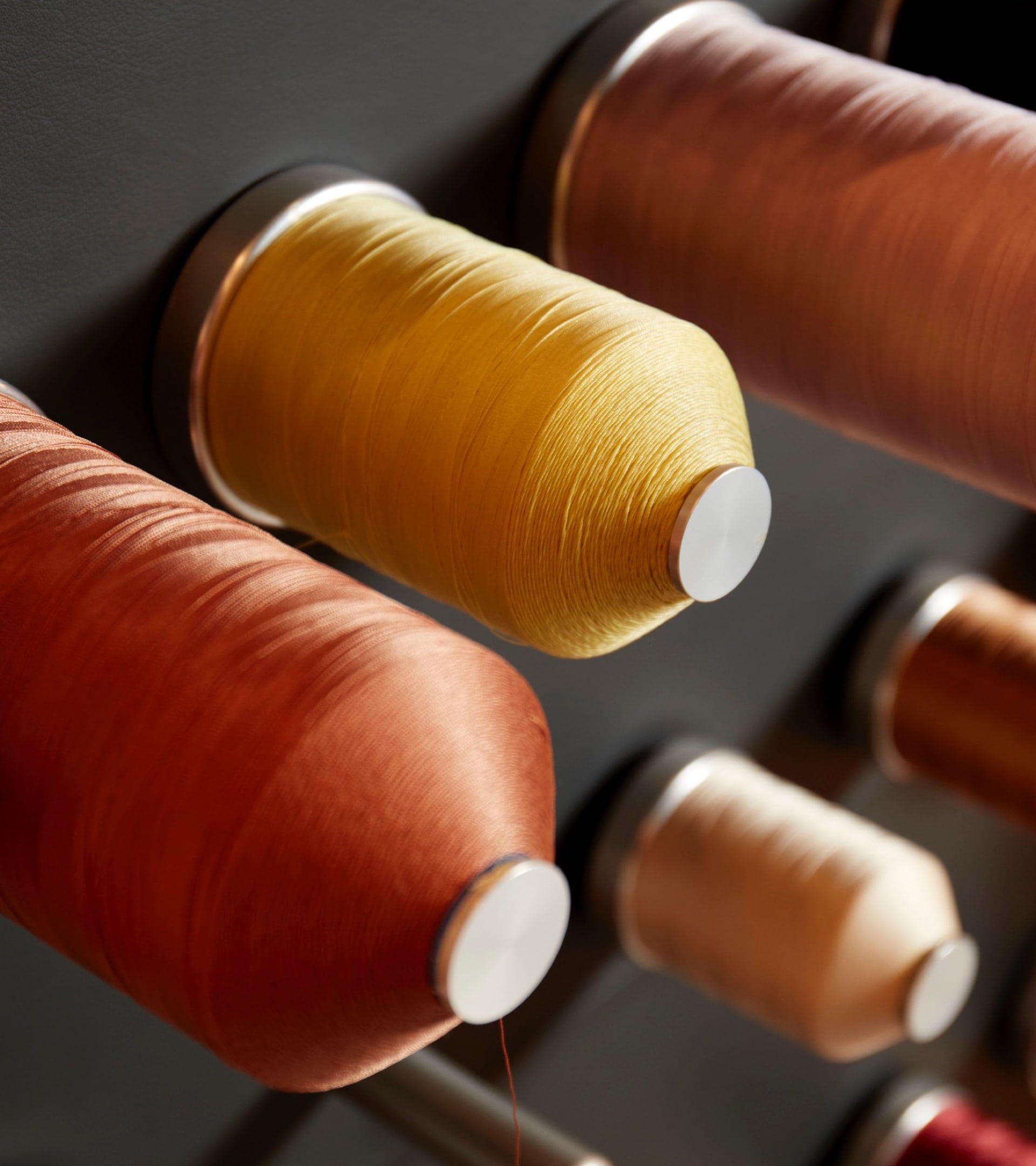 A preview of Rolls-Royces coloured threads, used to provide customers with a unique Rolls-Royce experience through custom threading and weaving.