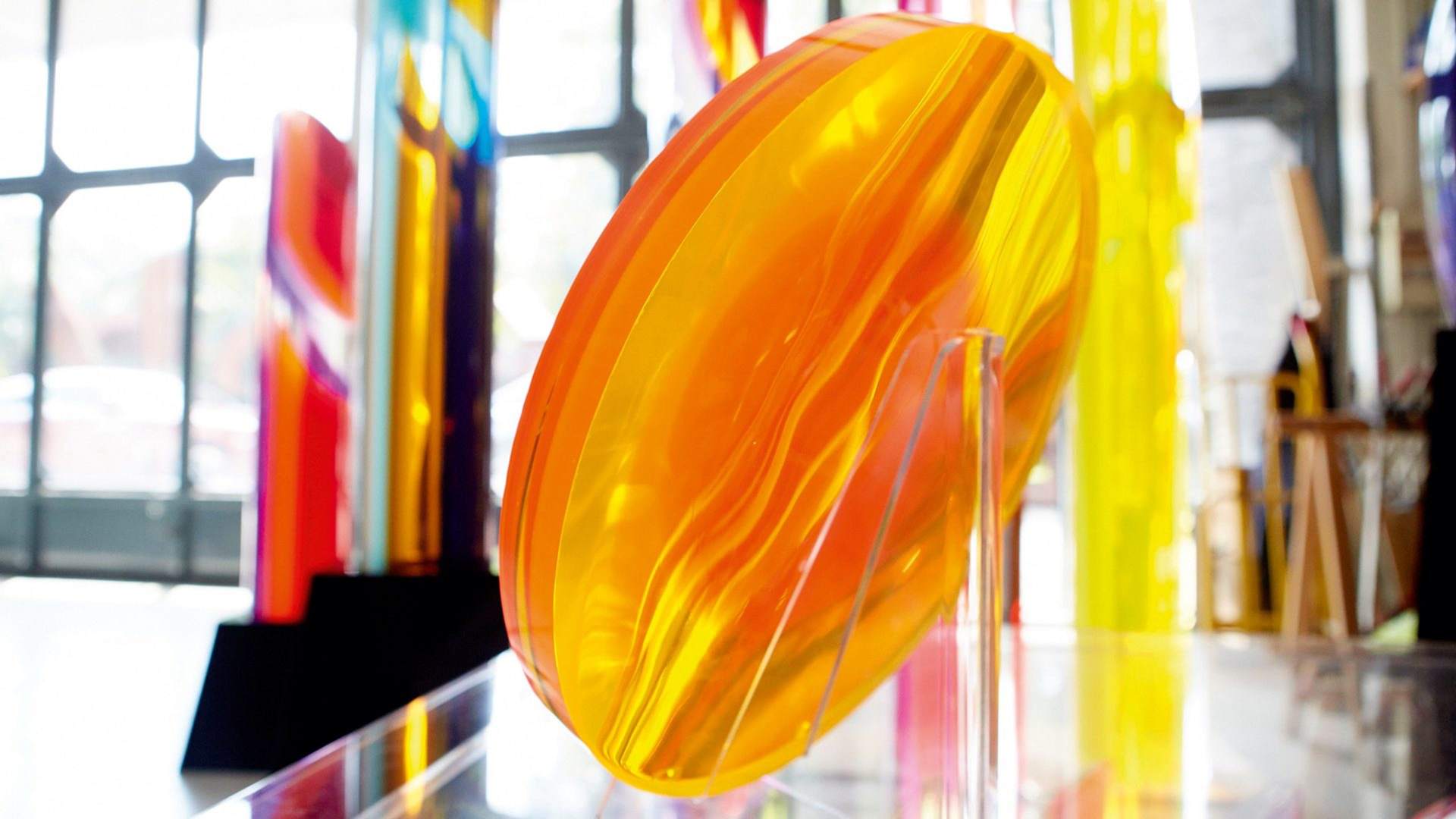 Art work at the home of Sylvie Farhi, the wife of the late French sculptor Jean Claude