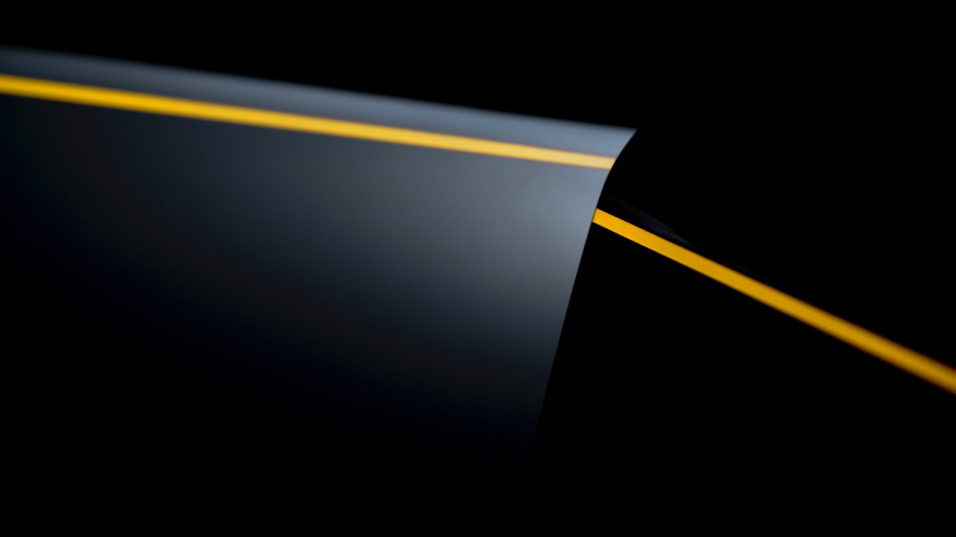 Forge yellow line on black background