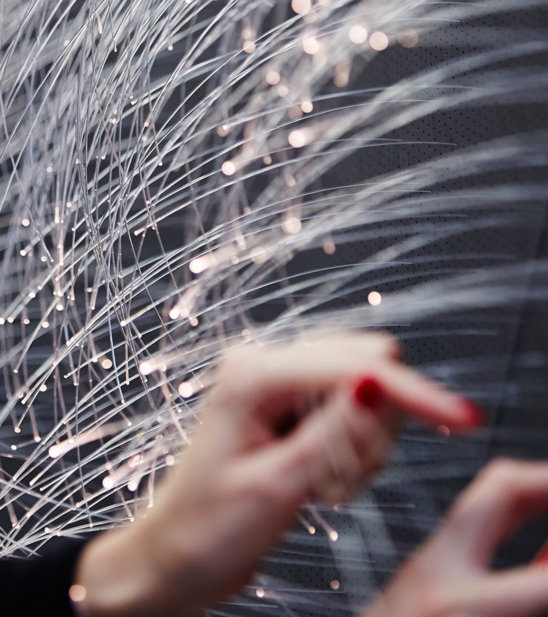 A close up of some of the 1,000 fibre optic lights featured inside the Celestial Phantom