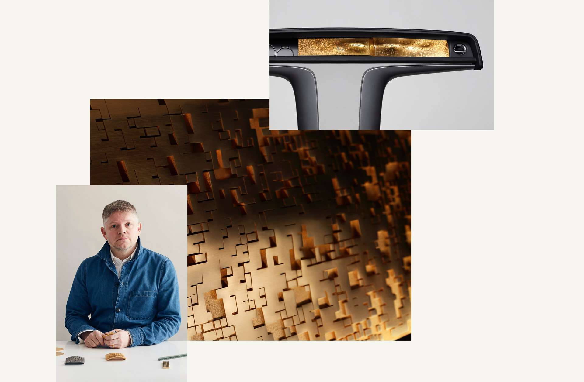 デザイナーのトーステン・フランク氏、PHANTOMギャラリーのビスポーク作品「Digital Soul」とともに