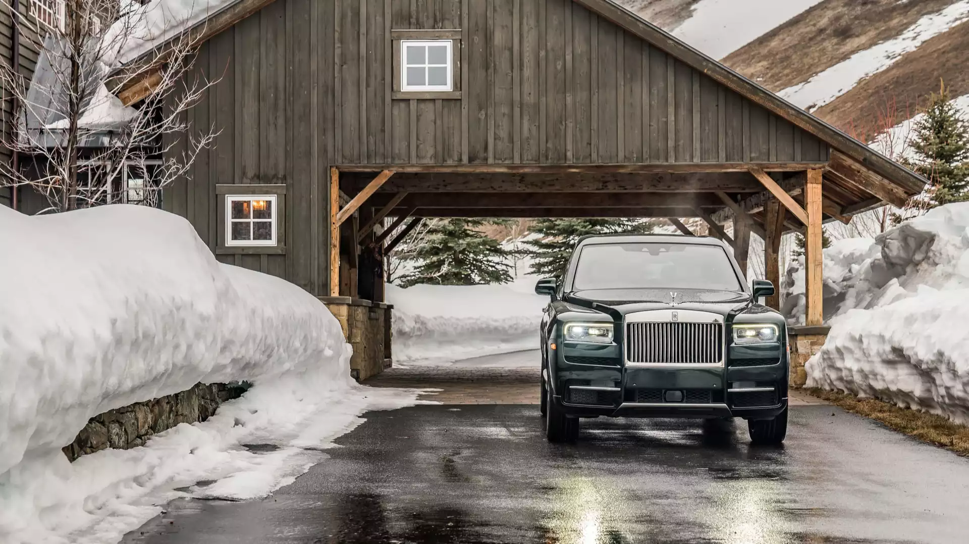 Cullinan next to a cabin