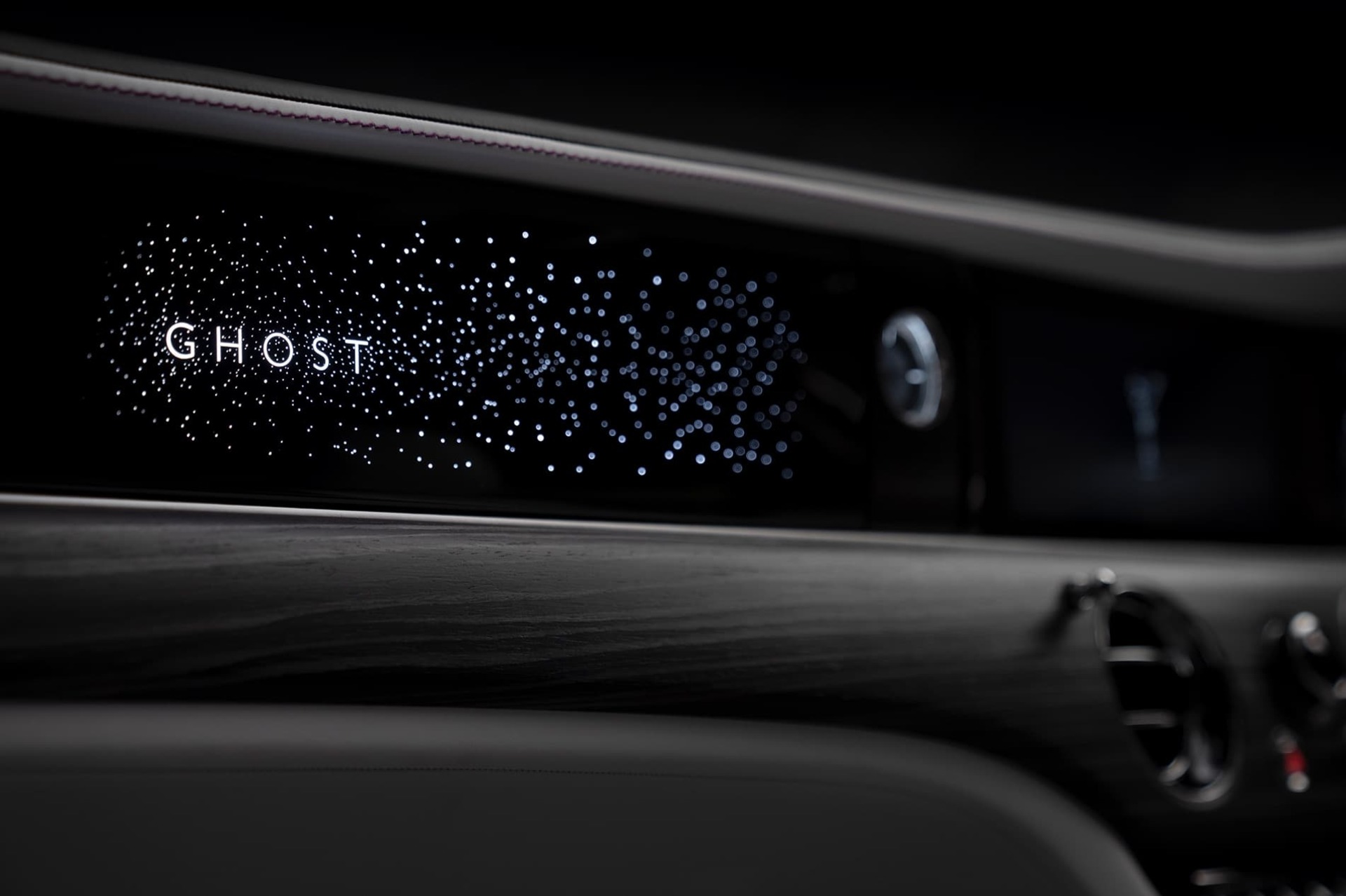 Dashboard detail of a Rolls-Royce Ghost motor car