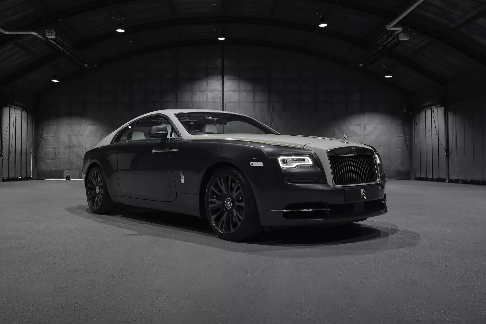 A side view of a Bespoke Rolls-Royce Wraith motor car