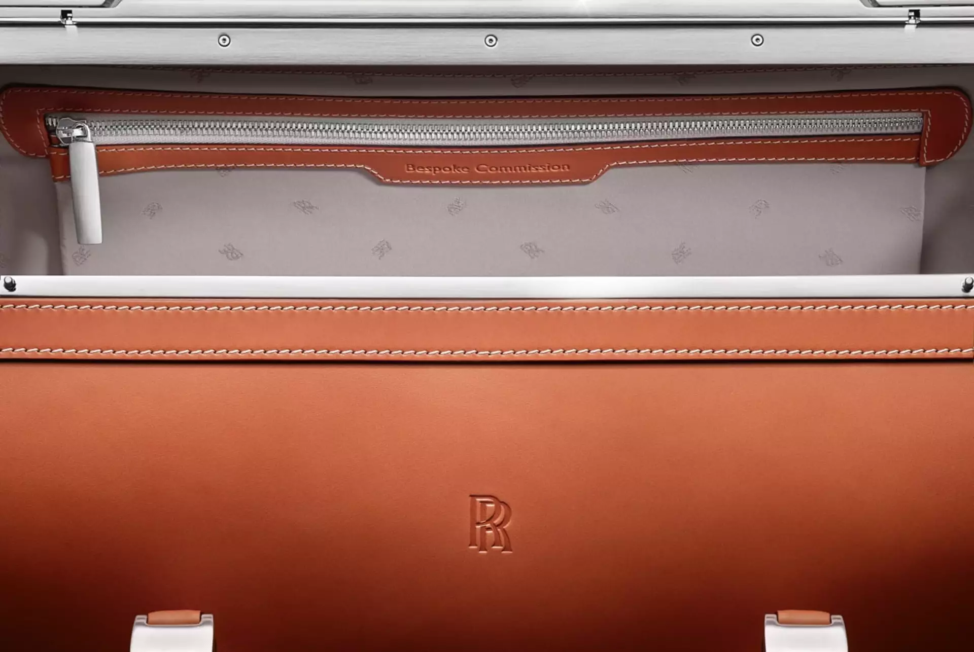 image of the trim detail on rolls-royce luggage 