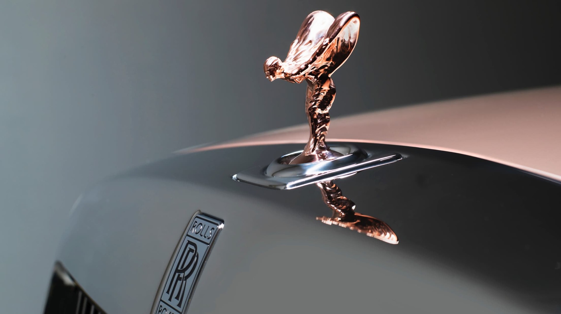 Spirit of ecstasy on Rolls-Royce motor car