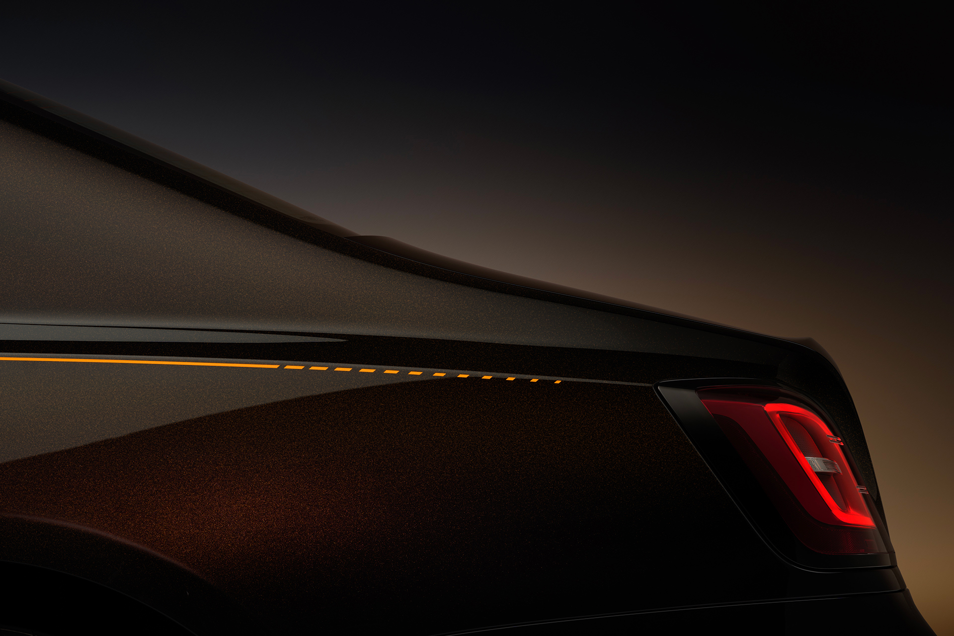 Close up of left rear side of Black Badge Ghost Ekleipsis