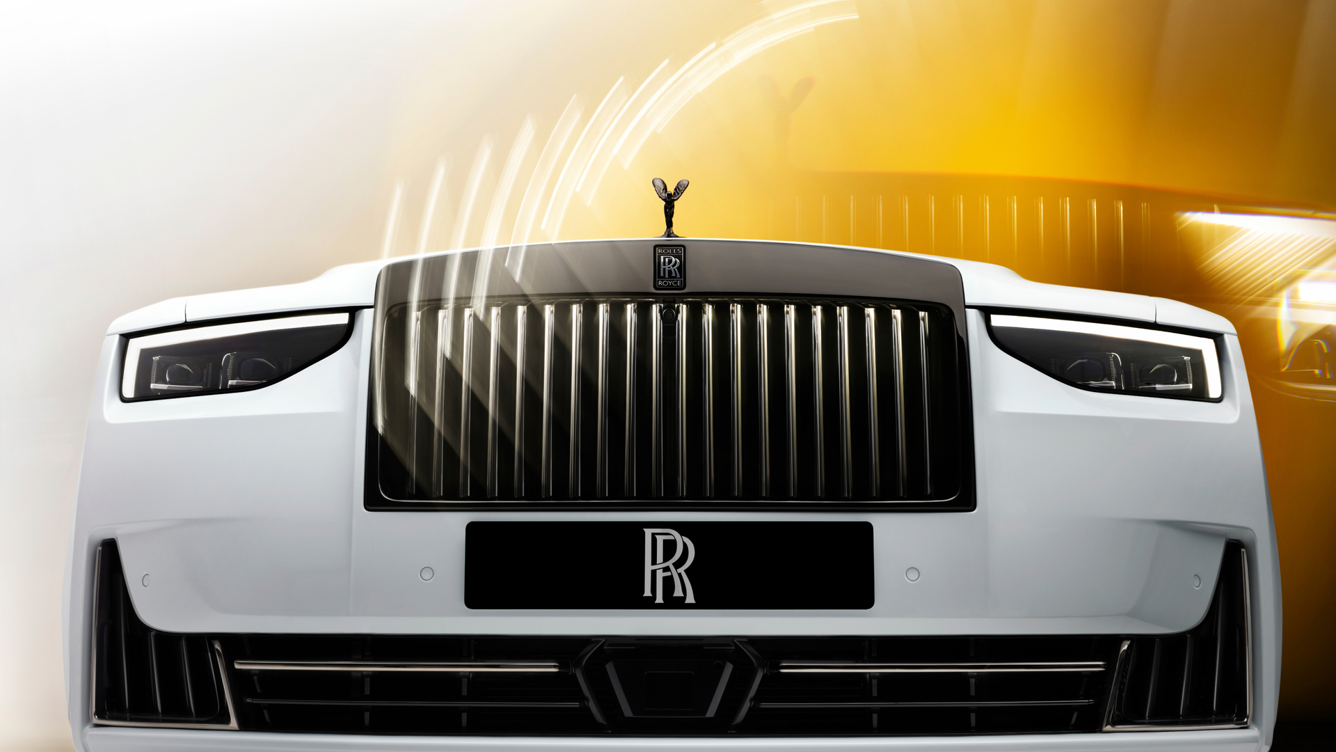 Front shot of the white GSII Black Badge showcasing the grill and black accents.