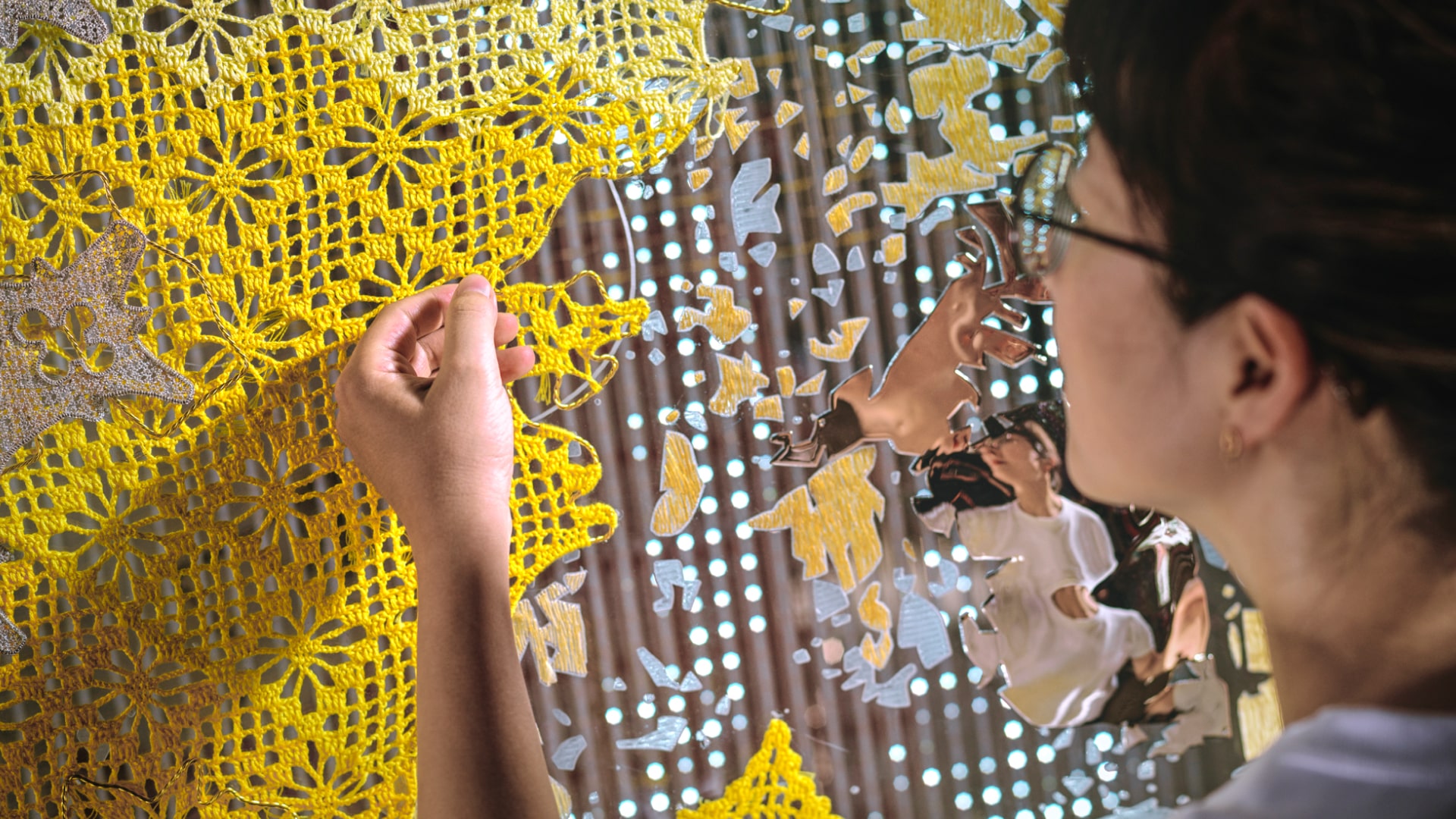 Bi Rongrong, 2022, Stitched Urban Skin, for Muse, The Rolls-Royce Arts Programme, photo by Zhang Jin