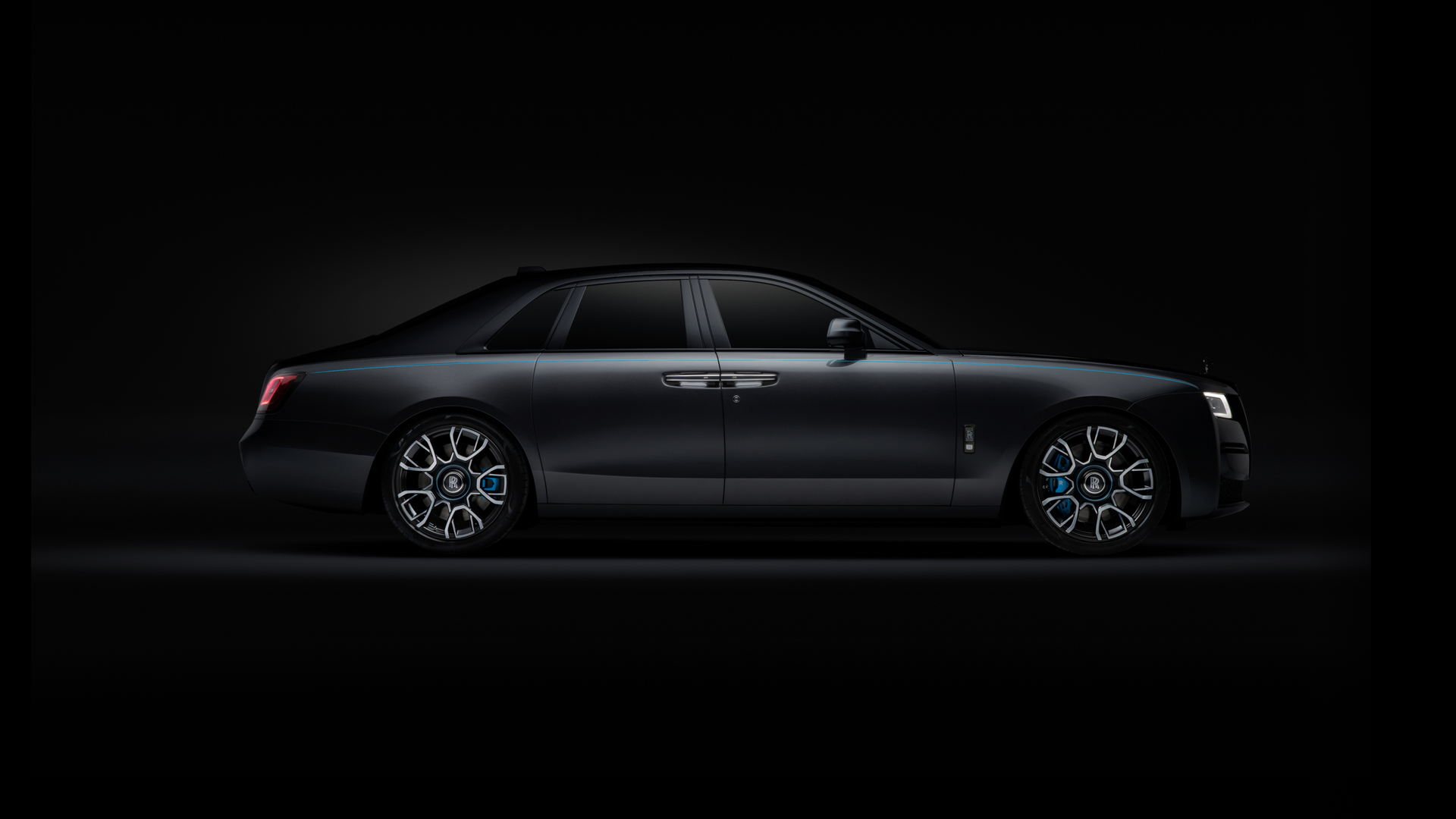 Side shot of Black Badge Ghost showing the doors