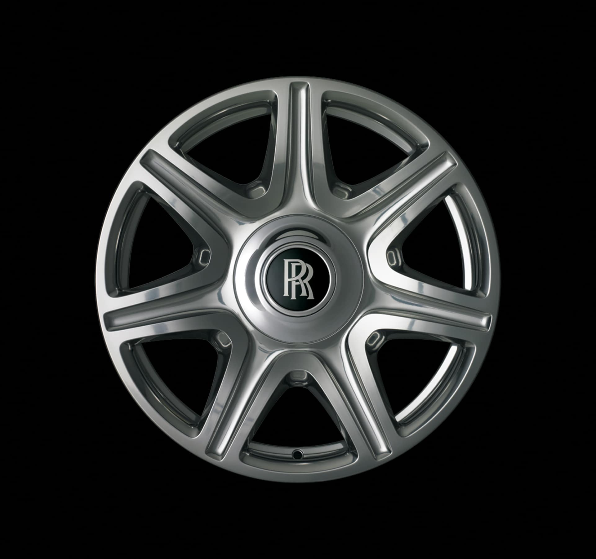 Rolls-Royce Motor Cars Accessory - Wheel style 289 - 21 inch star spoke design wheel available in silver, fully polished or part polished finish. Shot against a black background
