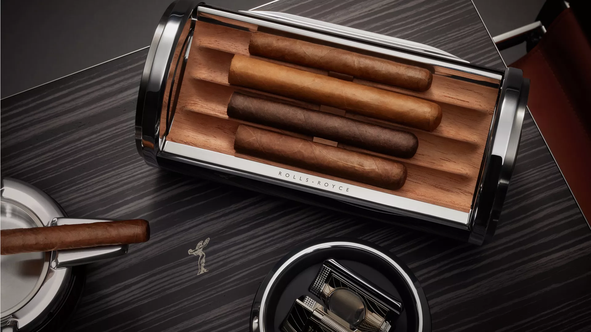 Top view shot of custom Humidor 