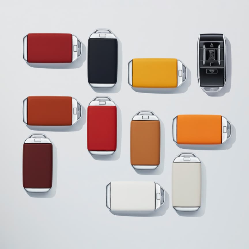<p>Further Enhance your Rolls-Royce motor car key. Select from a choice of curated leather colours to be applied to the Key's outer housing</p>