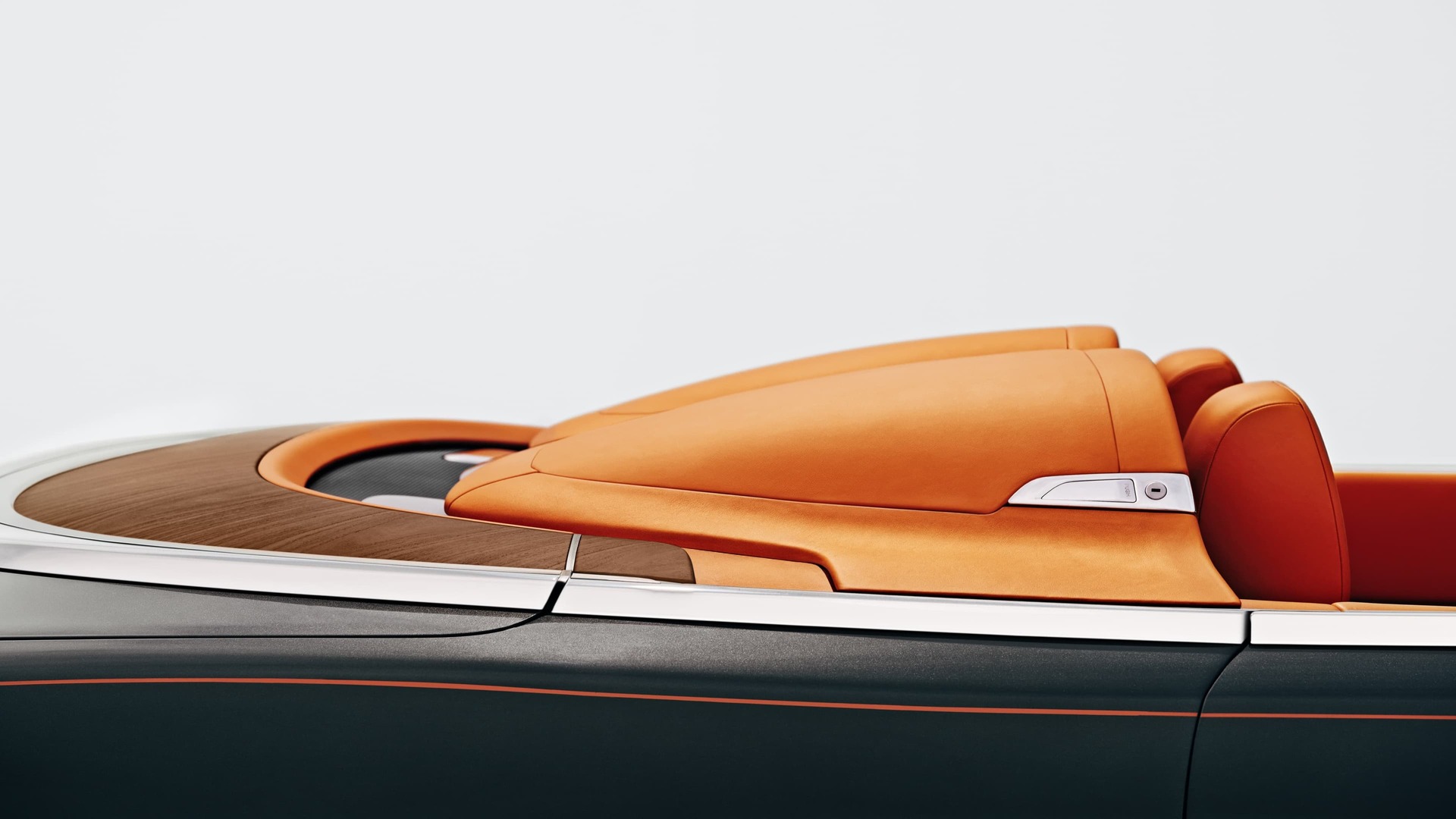 Dawn Aero Cowling Tonneau Cover open on Rolls-Royce Dawn motor car