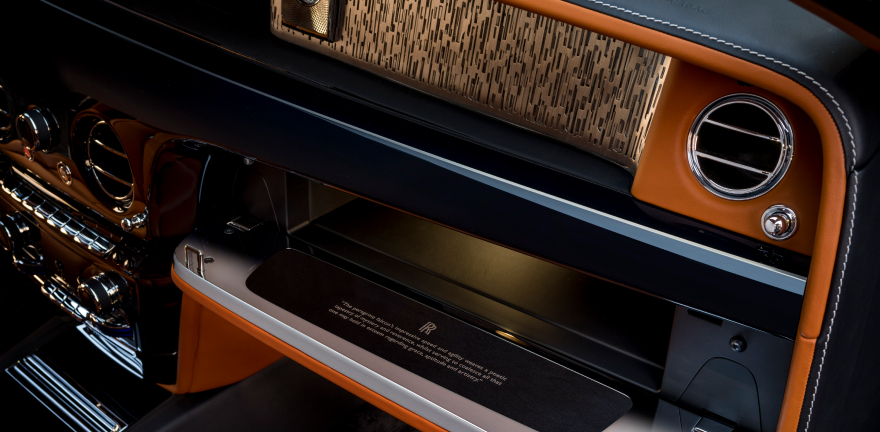 Embroidered Glove Box Lid