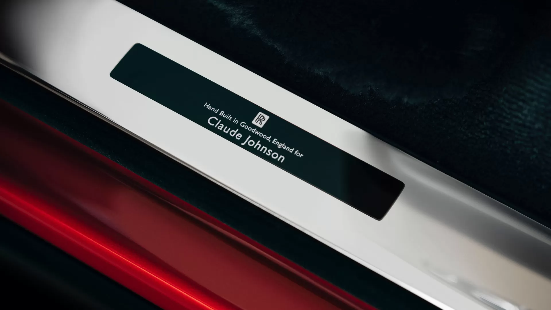 Personalised illuminated treadplates which work with the interior lighting of your Rolls-Royce motor car