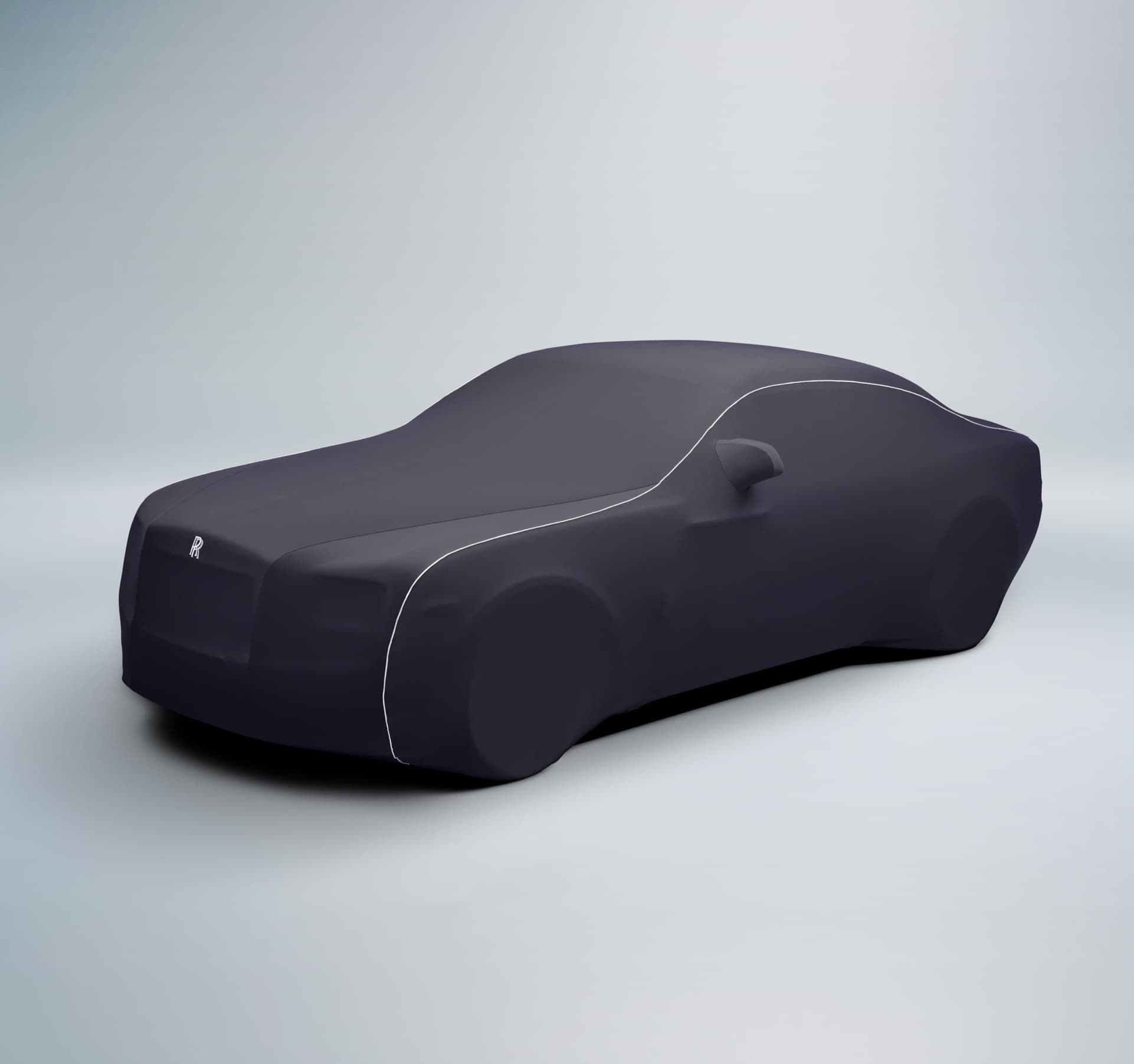 Rolls-Royce Indoor Car Cover with embroidered signature monogram on the front