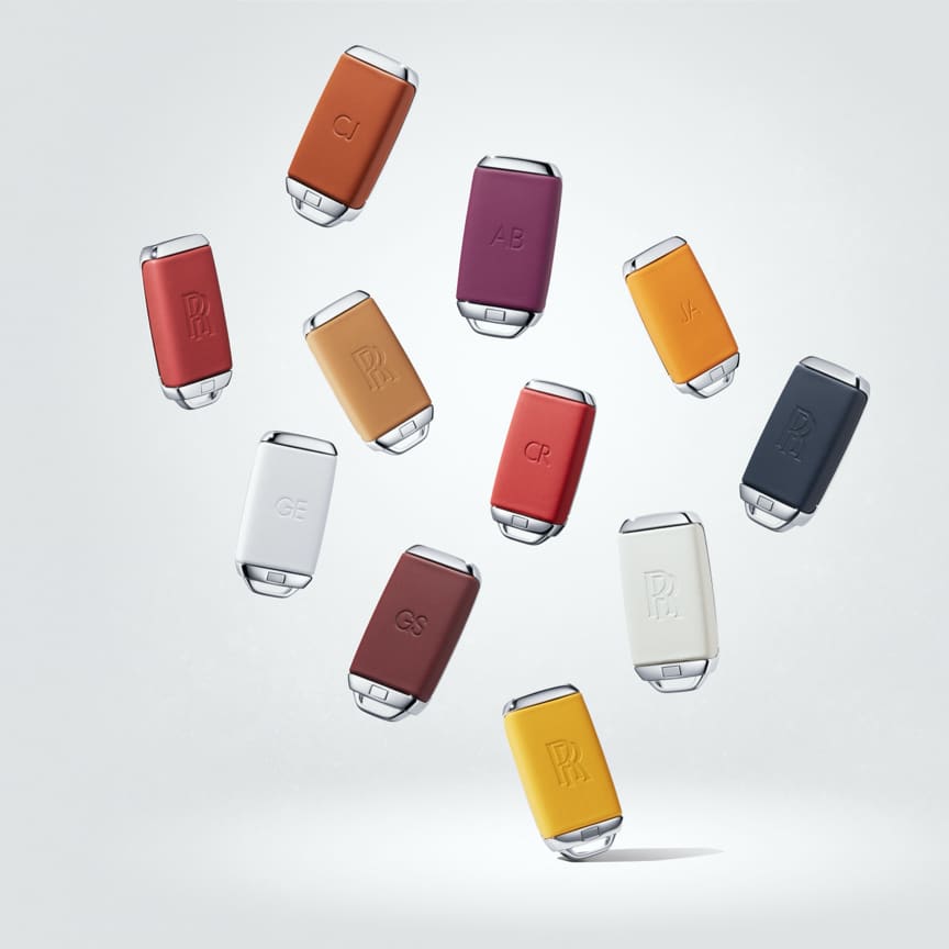 <p>Add that extra touch to your Rolls-Royce motor car key with the new Personalised Key Backs now available. <br>
Pick firstly, from a selection of beautifully curated leather colours. Then add that extra touch of personalisation by choosing to adorn the leather with the iconic Rolls-Royce Monogram, or your own selection of initials.</p>
