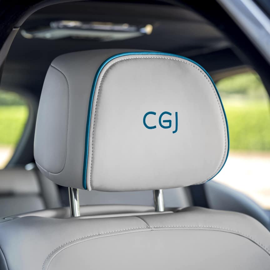 <p>Display your individual style by enhancing your headrests with elegantly embroidered lettering, in a complementary coloured thread or a preferred contrasting colour. Choose up to seven characters of text, with the option of three available fonts. (Six characters maximum for Phantom and Cullinan).</p>