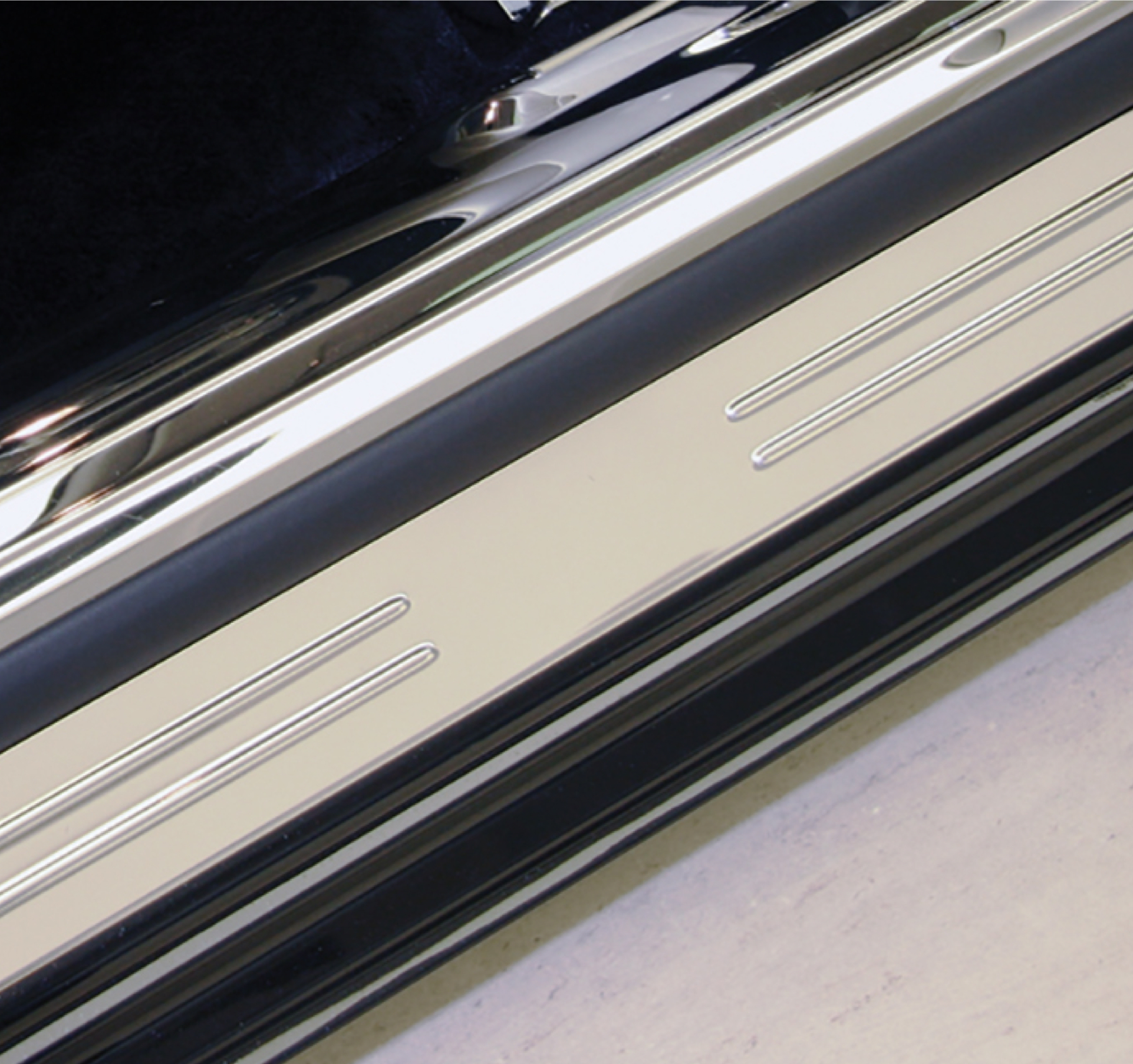 Highly polished steel treadplates available for your Rolls-Royce motor car