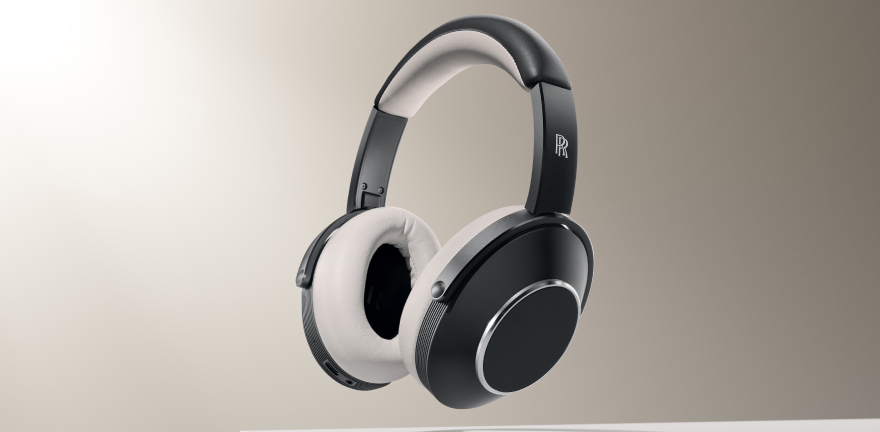 A lightweight bluetooth Rolls-Royce headphones with monogram