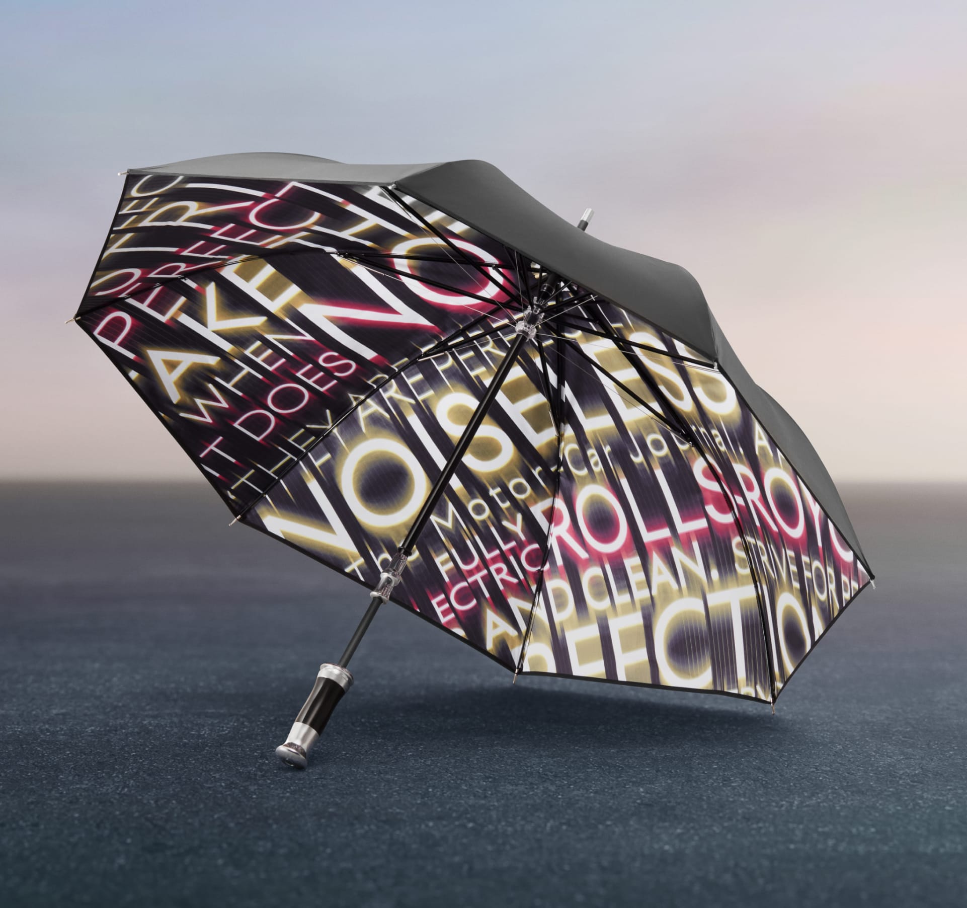 Rolls-Royce umbrella with the striking Spectre prophecy