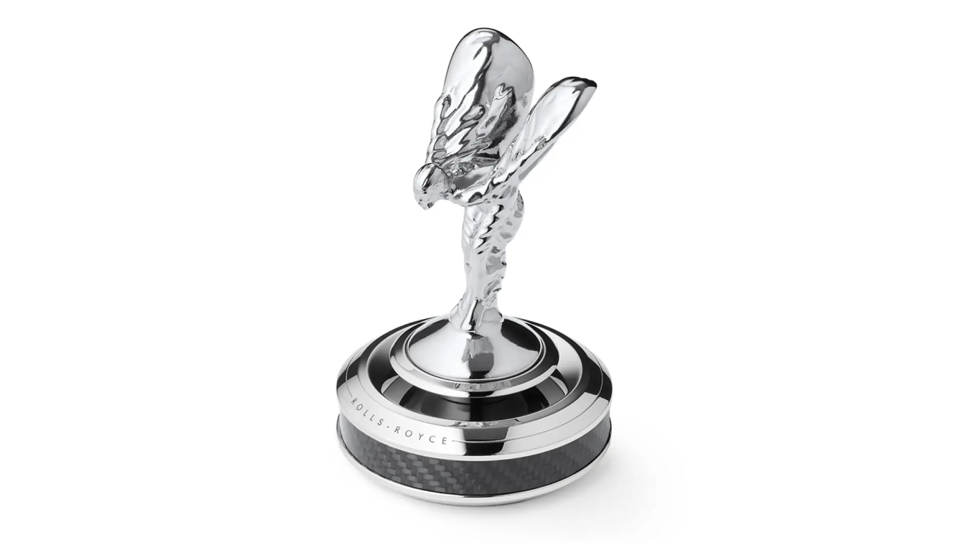 Spirit of Ecstasy plinth with a white background
