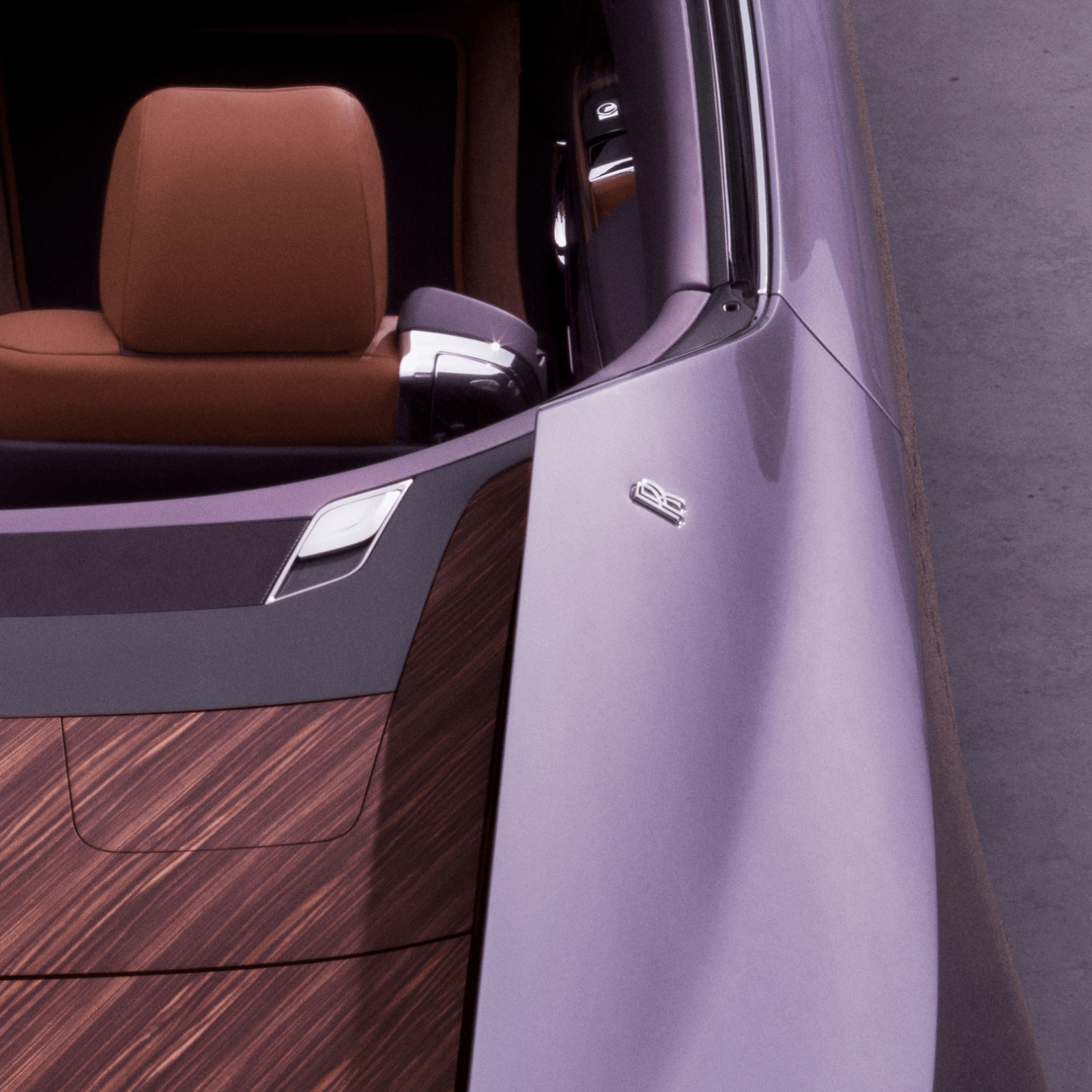 Top view of the back of the Rolls-Royce Amethyst Droptail