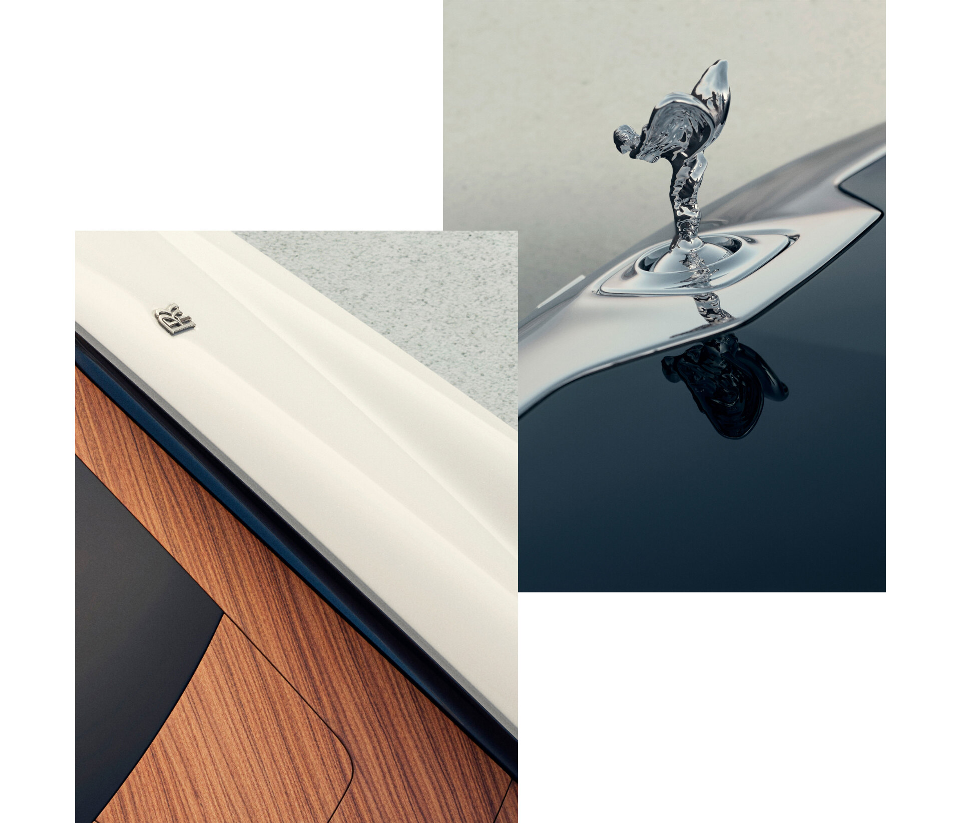 Collage image of the SOE and overview shot of Arcadia wood paneling 