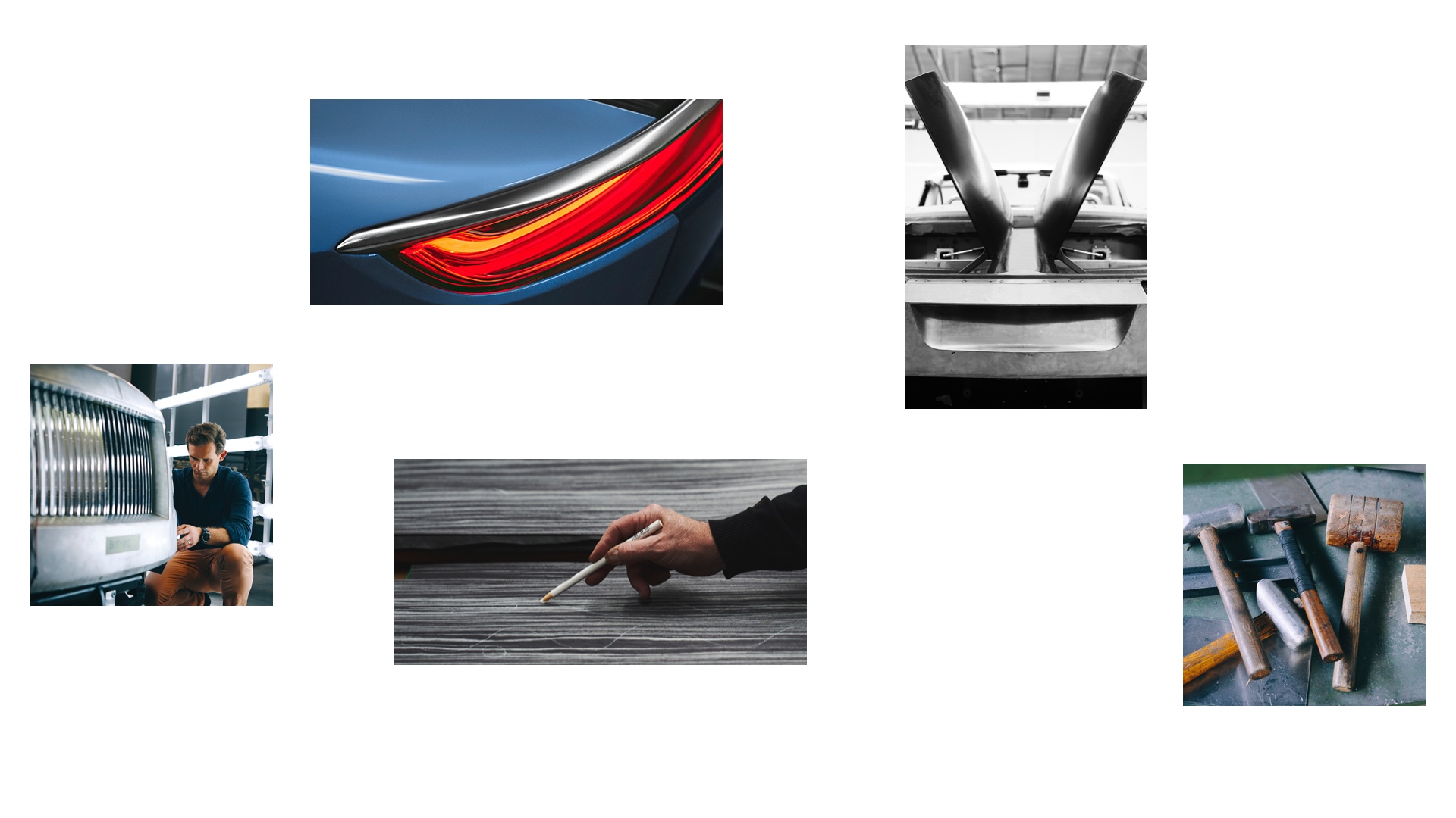 gallery of images showing the making of Boat Tail