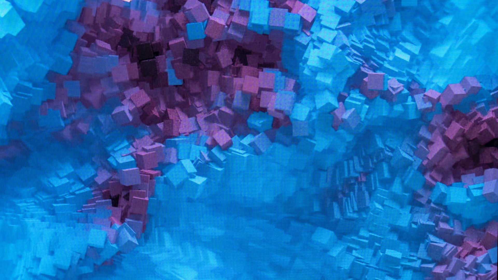 Refik Anadols purple and blue abstract artwork