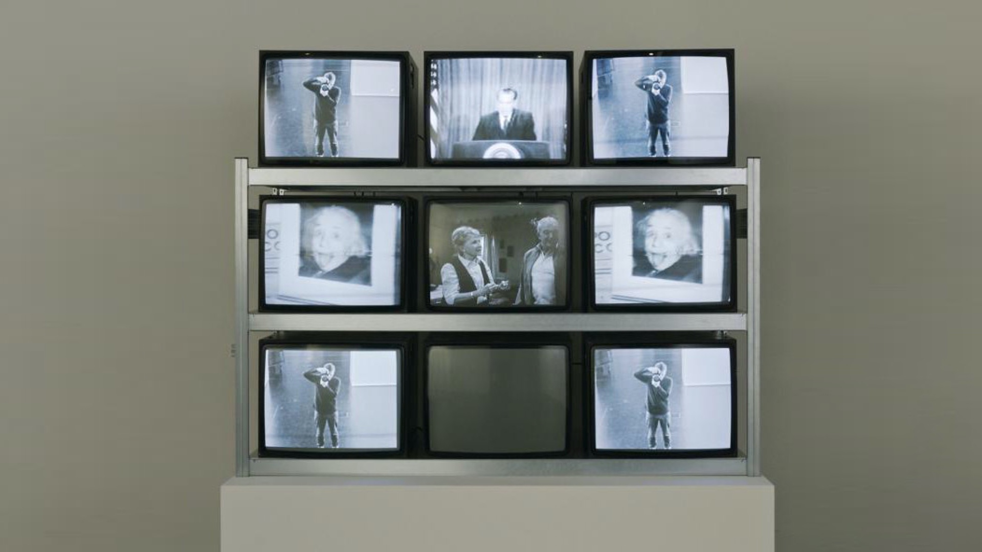 Frank Gillette, Ira Schneider, 1969, Wipe Cycle, Photo ZKM Center for Art and Media and Franz J. Wamhof