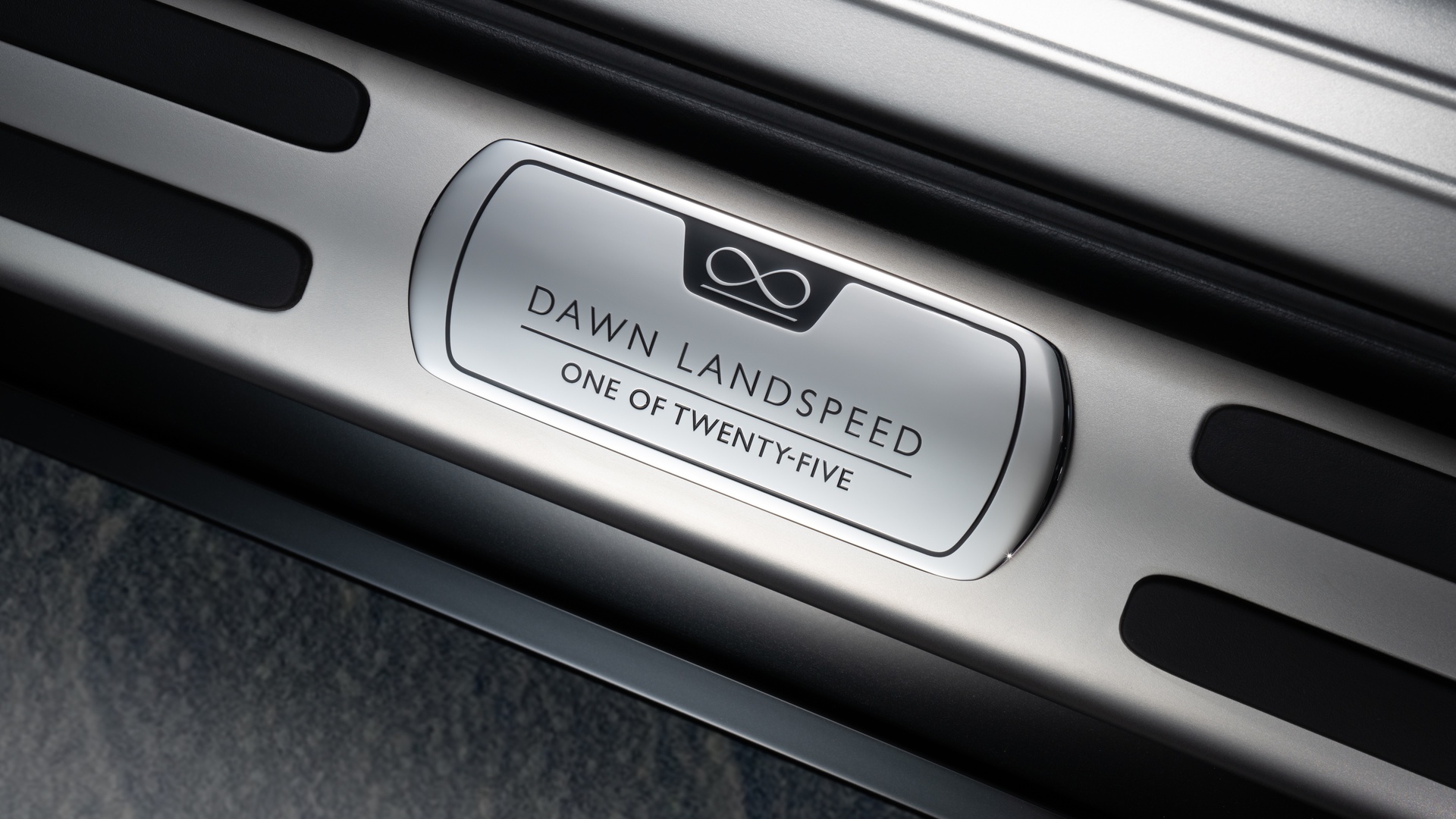 Dawn Landspeed tread plate writing "Dawn Landspeed, One of Twenty-Five"