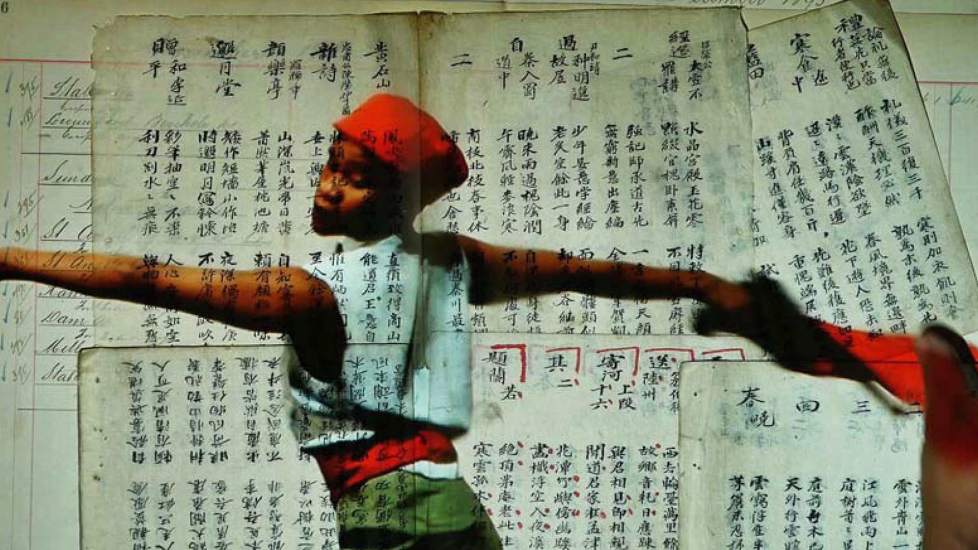 William Kentridge, Video still from Notes Towards a Model Opera, 2015.  Three channel HD film; 11 minutes 14 seconds. © William Kentridge.