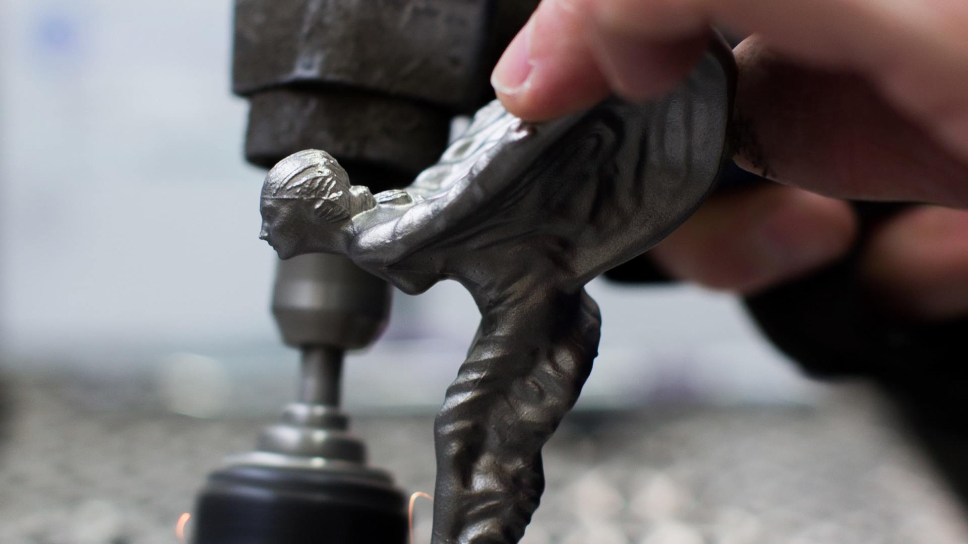 Close view of Spirit of Ecstasy 