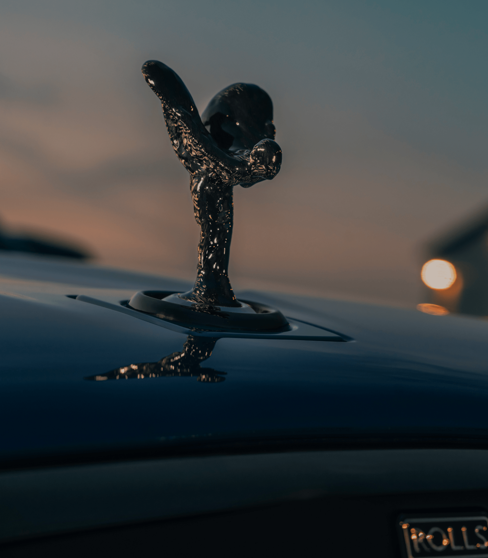 Close up of Rolls-Royce Spirit of Ecstasy