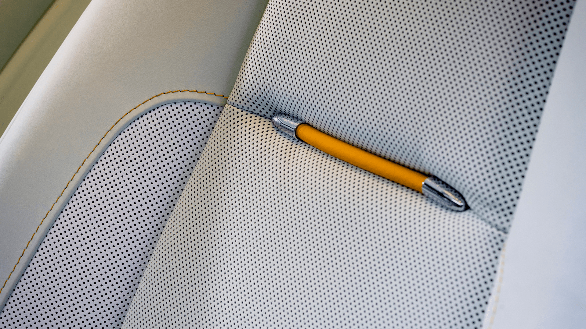 Macro shot of a car seat