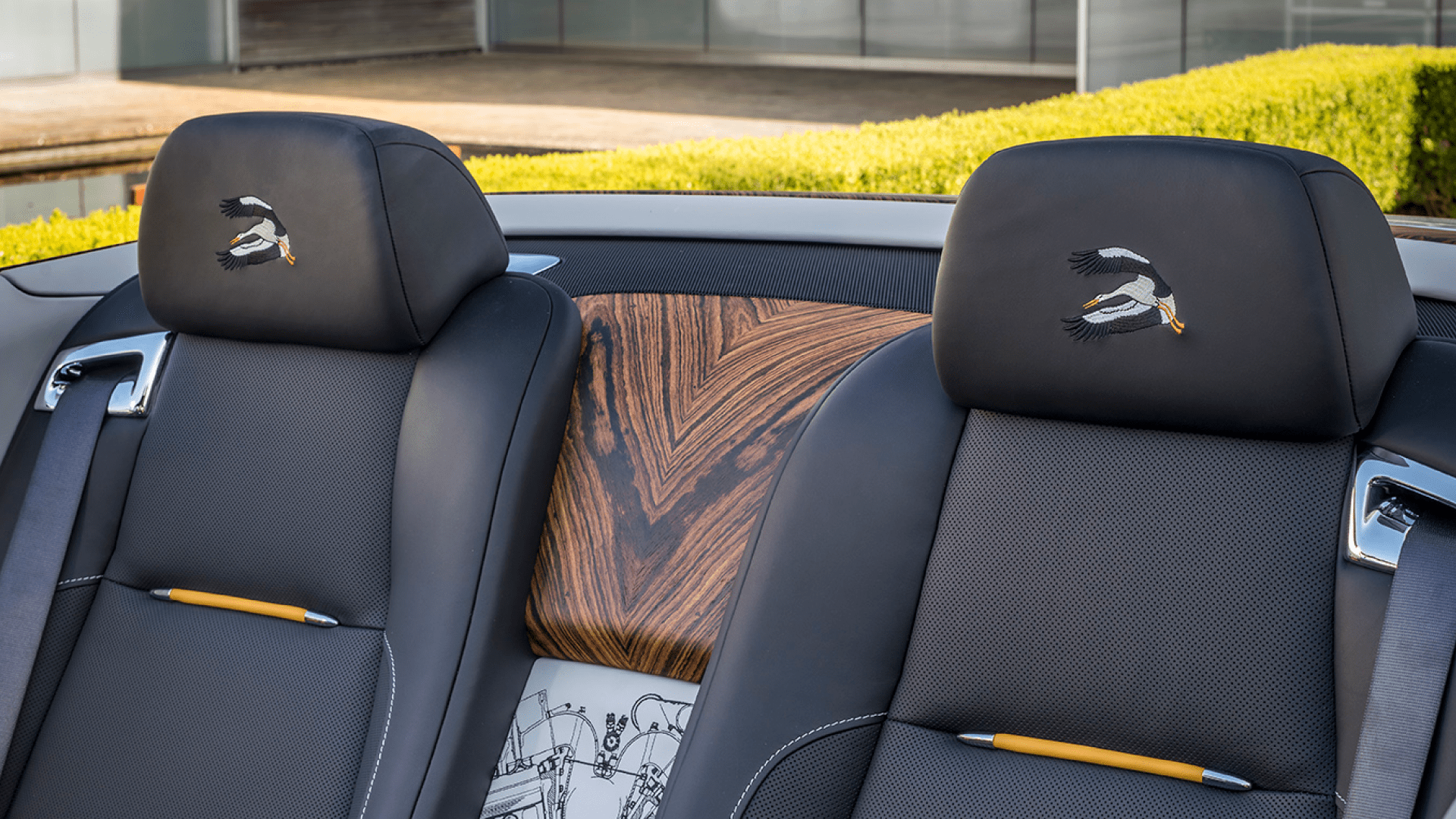 Bespoke rear seats of Rolls-Royce motor car