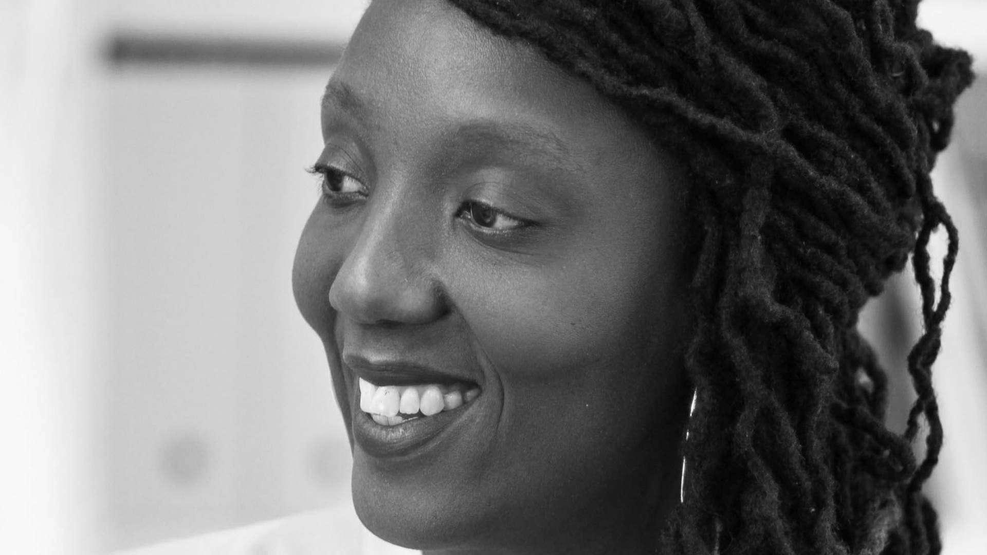 A profile shot of Nana Ocran